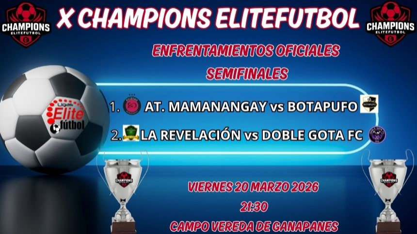 DEFINIDOS LOS SEMIFINALISTAS DE LA X EDICIÓN CHAMPIONS ELITEFUTBOL